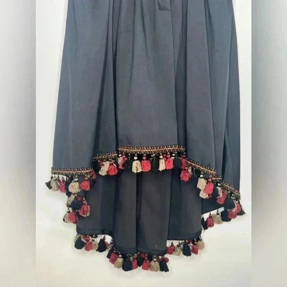 Francesca’s High Low Dress Cutout Waistline Fringes along Neckline and Hemline M - Picture 3 of 14